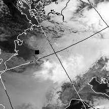 Satellitenbild (Infrarot, Ausschnitt) von NOAA 14 vom 21.01.2000, 04:42 UT