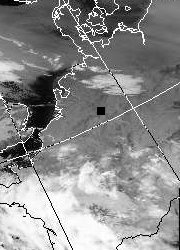 Satellitenbild (Infrarot, Ausschnitt) von NOAA 16 vom 09.11.2003, 03.26 UT