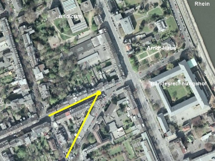 Luftbild (GoogleEarth) mit dem Beobachtungsort