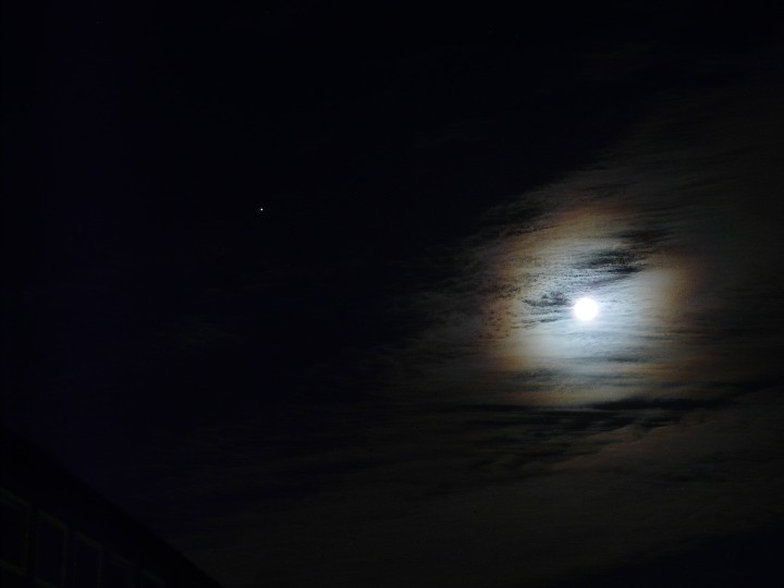 Mond und Jupiter