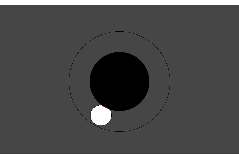 Partielle   Mondfinsternis am 18.09.2024, Situation bei Finsternismitte (50˚ N/10˚ E)